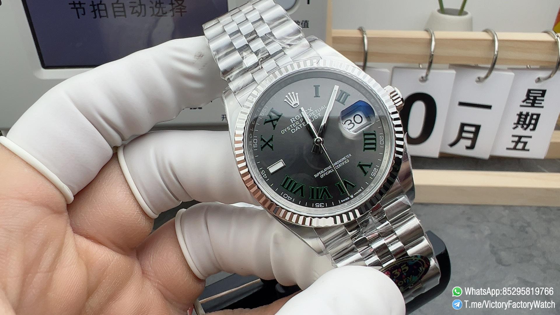 VF Watches DateJust 41MM 126334 Wimbledon Slate Dial Roman Indexes Jubilee Bracelet DanDong 3235 Movement 01 VF Watches DateJust 41MM 126334 Wimbledon Slate Dial Roman Indexes Jubilee Bracelet DanDong 3235 Movement 01