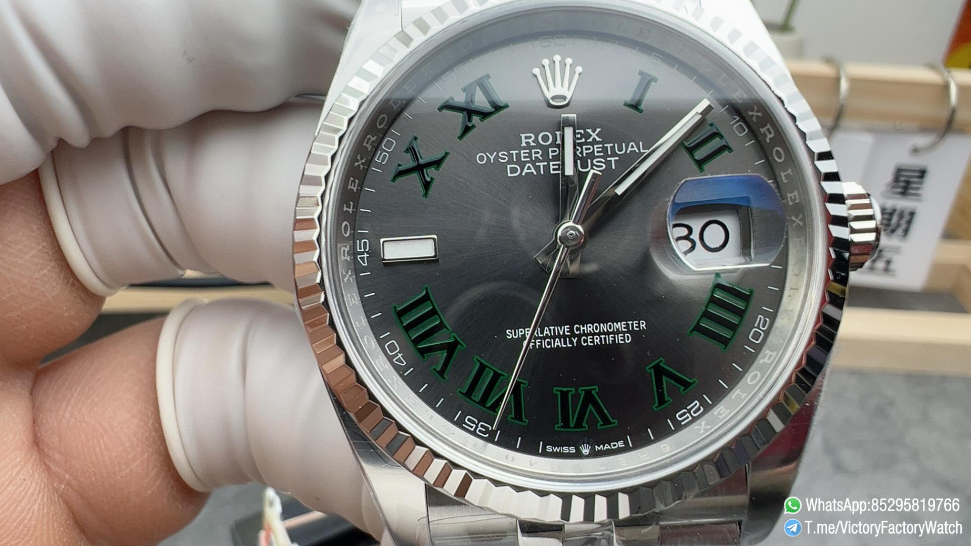 VF Watches DateJust 41MM 126334 Wimbledon Slate Dial Roman Indexes Jubilee Bracelet DanDong 3235 Movement 02 VF Watches DateJust 41MM 126334 Wimbledon Slate Dial Roman Indexes Jubilee Bracelet DanDong 3235 Movement 02