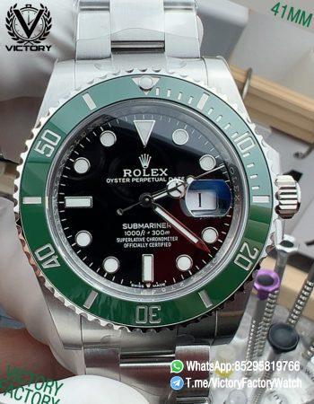 VF Watches Victory Factory Submariner 126610LV 41mm Black Dial Green Ceramic Bezel 904L Steel Case and Bracelet DD3235 Movement 00