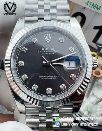 Victory Factory Rolex DateJust 41 REF 126334 Gray Diamonds Set Dail Jubilee Bracelet DanDong 3235 Movement 00