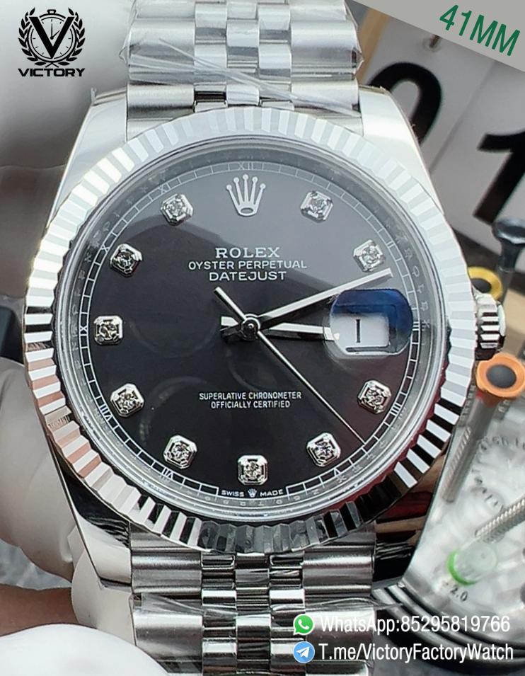 Victory Factory Rolex DateJust 41 REF 126334 Gray Diamonds Set Dail Jubilee Bracelet DanDong 3235 Movement 00 Victory Factory Rolex DateJust 41 REF 126334 Gray Diamonds Set Dail Jubilee Bracelet DanDong 3235 Movement 00