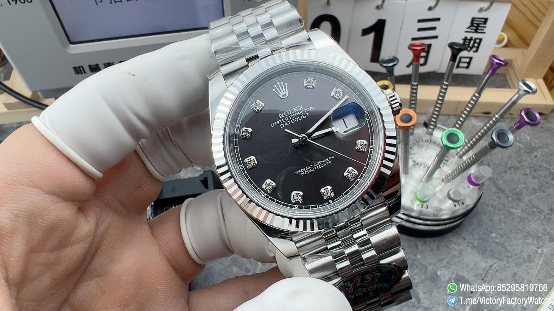 Victory Factory Rolex DateJust 41 REF 126334 Gray Diamonds Set Dail Jubilee Bracelet DanDong 3235 Movement 01 Victory Factory Rolex DateJust 41 REF 126334 Gray Diamonds Set Dail Jubilee Bracelet DanDong 3235 Movement 01