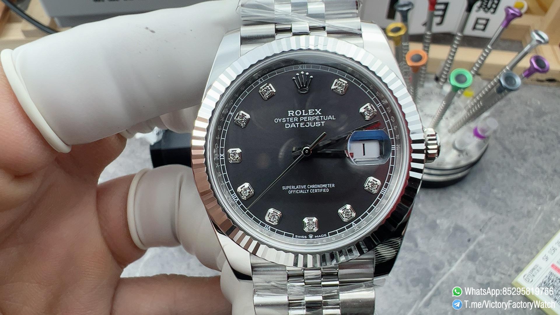 Victory Factory Rolex DateJust 41 REF 126334 Gray Diamonds Set Dail Jubilee Bracelet DanDong 3235 Movement 02 Victory Factory Rolex DateJust 41 REF 126334 Gray Diamonds Set Dail Jubilee Bracelet DanDong 3235 Movement 02