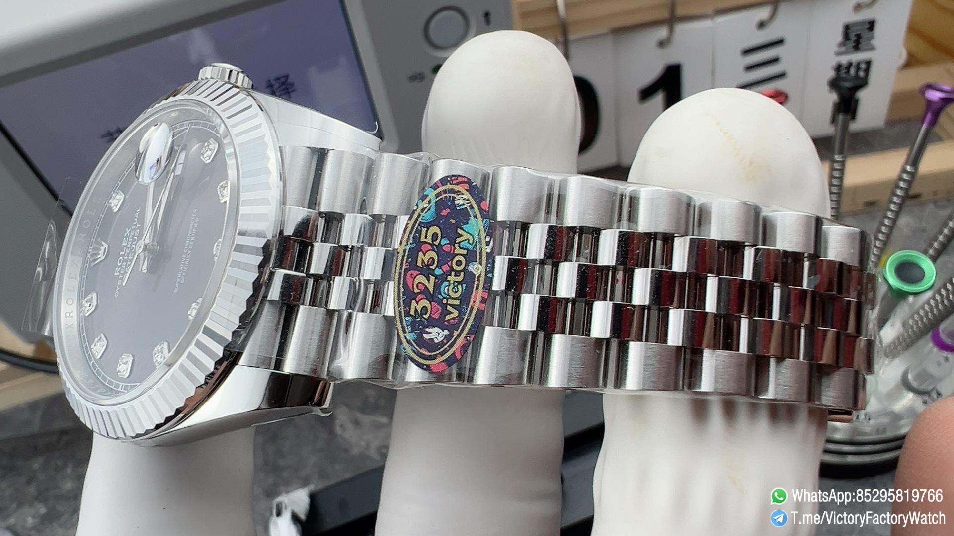 Victory Factory Rolex DateJust 41 REF 126334 Gray Diamonds Set Dail Jubilee Bracelet DanDong 3235 Movement 06 Victory Factory Rolex DateJust 41 REF 126334 Gray Diamonds Set Dail Jubilee Bracelet DanDong 3235 Movement 06