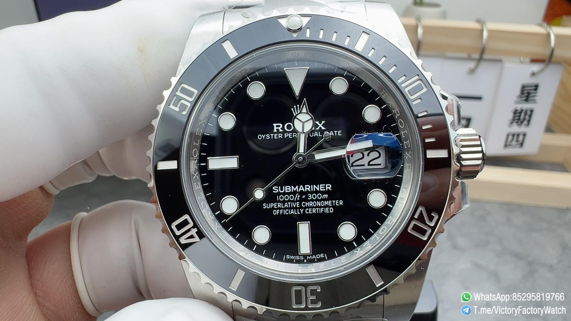 Victory Factory VF Watch Submariner Date 116610LN Black Dial Black Ceramic Bezel 904L Steel Case Oyster Bracelet DD3135 Movement 02 Victory Factory VF Watch Submariner Date 116610LN Black Dial Black Ceramic Bezel 904L Steel Case Oyster Bracelet DD3135 Movement 02