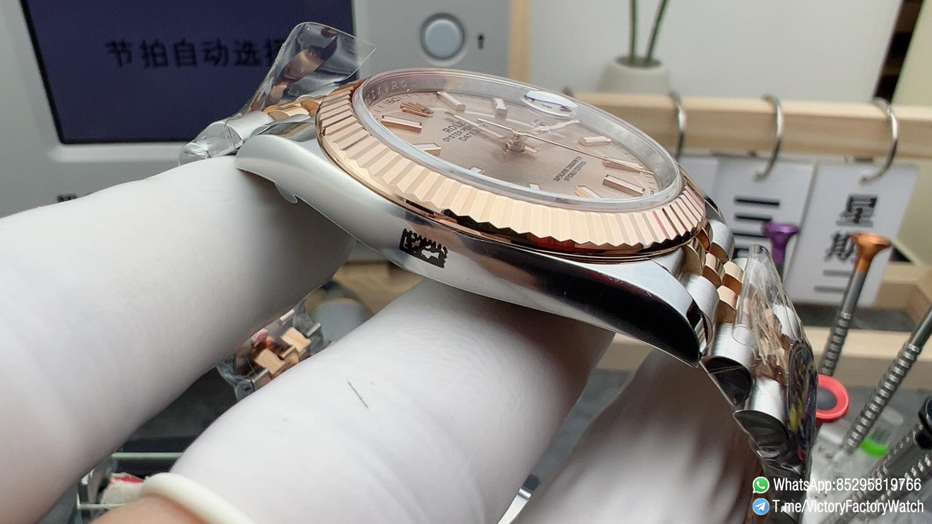 Victory Factory Watch DateJust 41 Ref 126331 in Oystersteel and Rose Gold Sundust Dial Jubilee Bracelet DD3235 Movement 04 Victory Factory Watch DateJust 41 Ref 126331 in Oystersteel and Rose Gold Sundust Dial Jubilee Bracelet DD3235 Movement 04