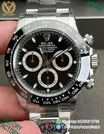 Victory Factory Watch Daytona 116500 904L Steel Case and Bracelet Black Dial Black Ceramic Bezel DanDong 4130 Calibre 00