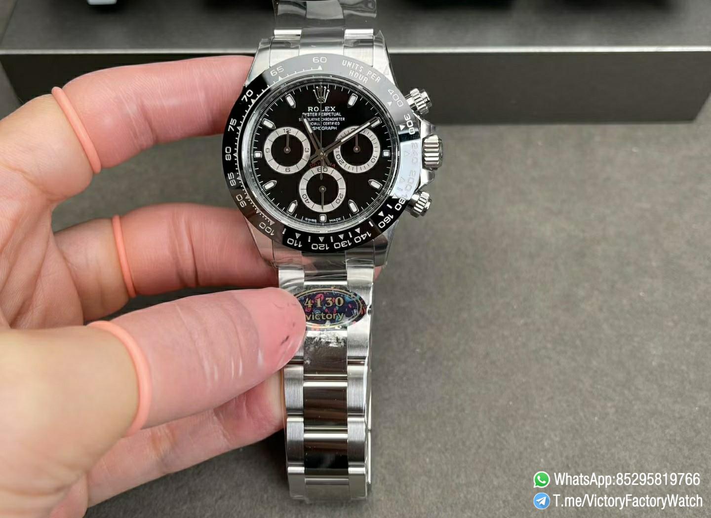 Victory Factory Watch Daytona 116500 904L Steel Case and Bracelet Black Dial Black Ceramic Bezel DanDong 4130 Calibre 01 Victory Factory Watch Daytona 116500 904L Steel Case and Bracelet Black Dial Black Ceramic Bezel DanDong 4130 Calibre 01