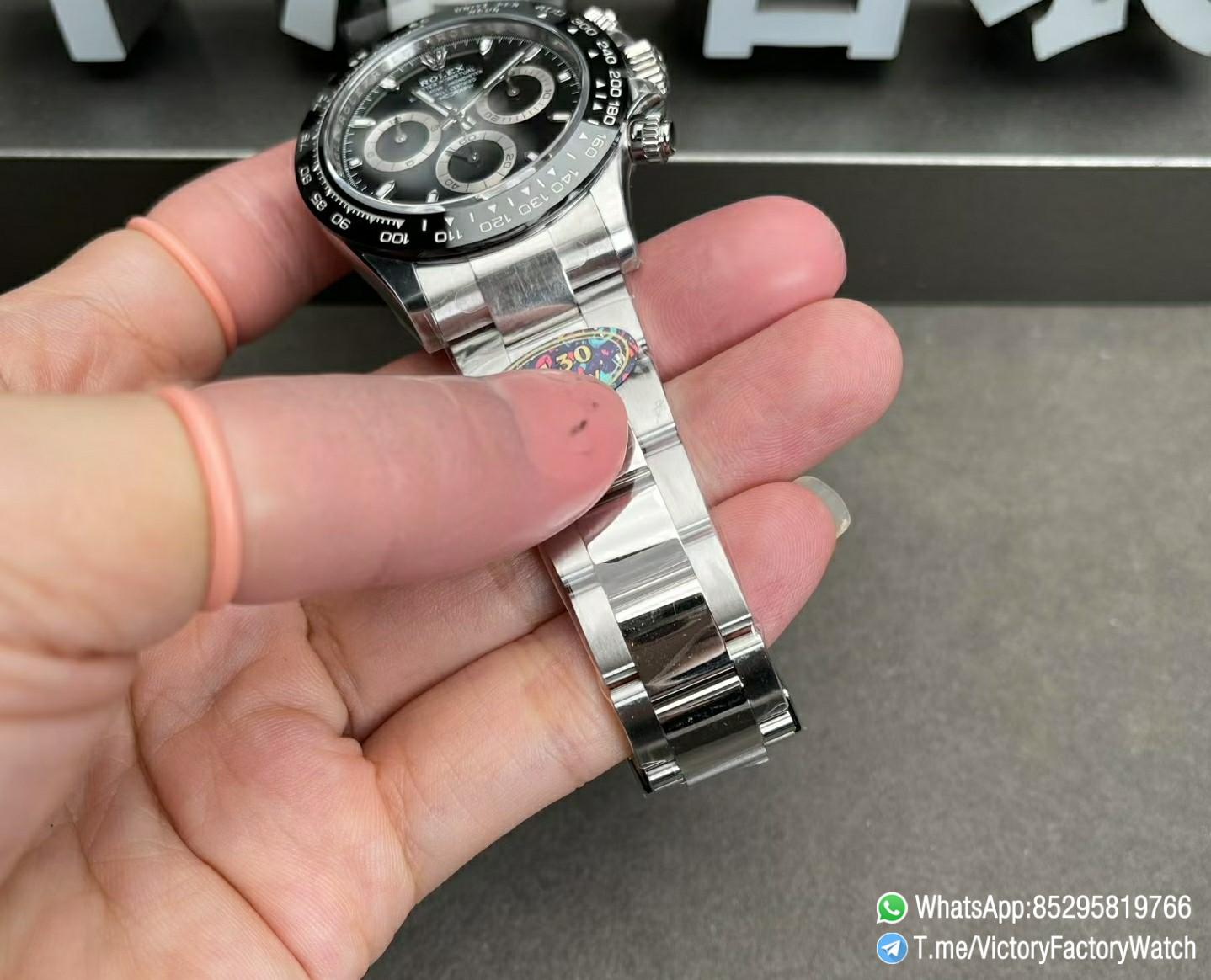 Victory Factory Watch Daytona 116500 904L Steel Case and Bracelet Black Dial Black Ceramic Bezel DanDong 4130 Calibre 03 Victory Factory Watch Daytona 116500 904L Steel Case and Bracelet Black Dial Black Ceramic Bezel DanDong 4130 Calibre 03