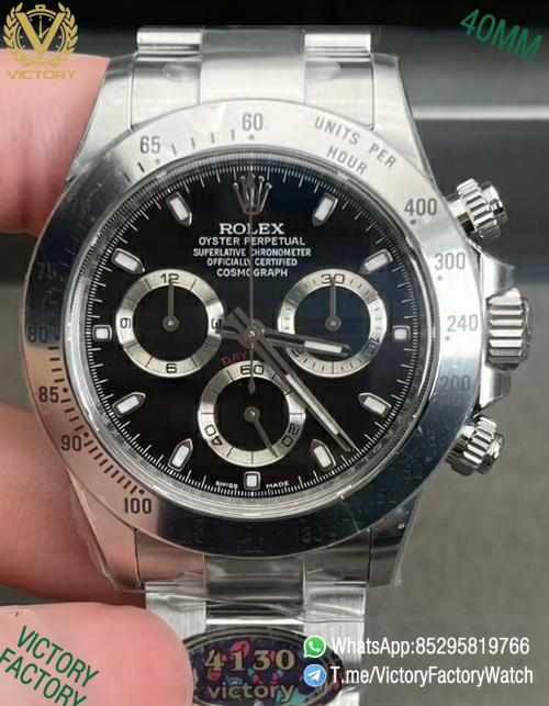 Victory Factory Watch Daytona 116520 Black Dial 904L Steel Case and Bezel Oyster Bracelet DanDong 4130 Calibre 00 Victory Factory Watch Daytona 116520 Black Dial 904L Steel Case and Bezel Oyster Bracelet DanDong 4130 Calibre 00