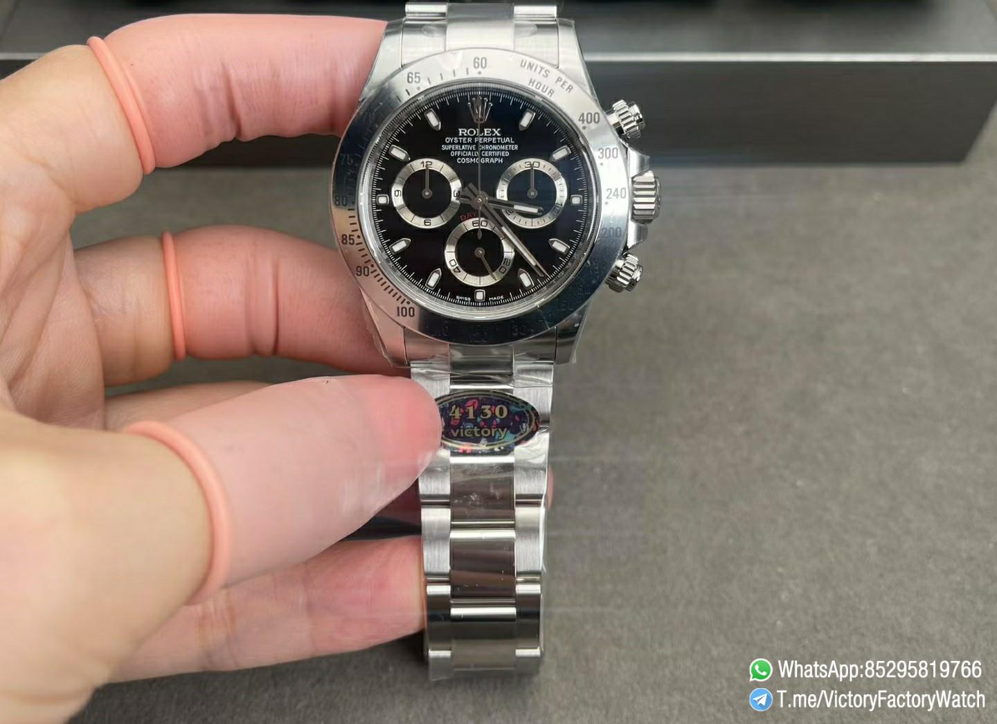 Victory Factory Watch Daytona 116520 Black Dial 904L Steel Case and Bezel Oyster Bracelet DanDong 4130 Calibre 01 Victory Factory Watch Daytona 116520 Black Dial 904L Steel Case and Bezel Oyster Bracelet DanDong 4130 Calibre 01