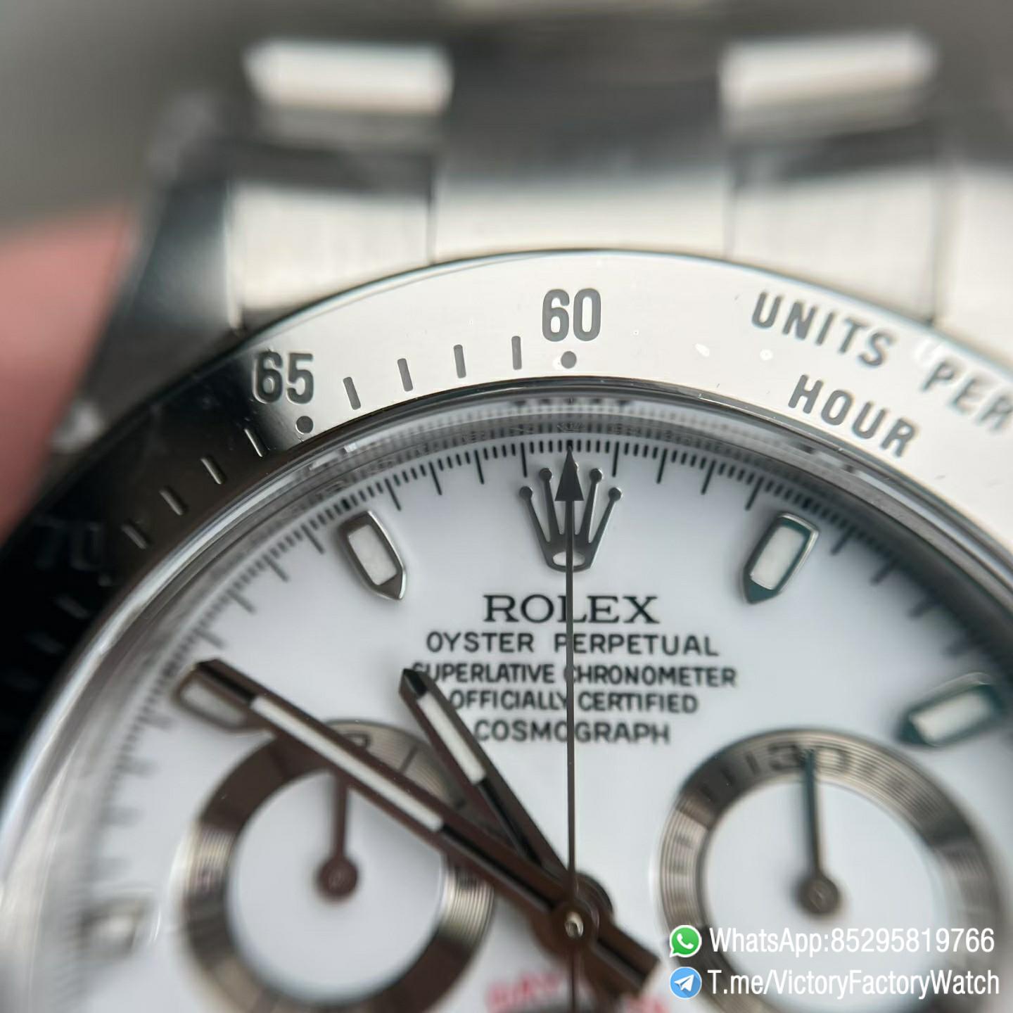 Victory Factory Watch Daytona 116520 White Dial 904L Steel Case and Bezel Oyster Bracelet DD4130 Movement 03 Victory Factory Watch Daytona 116520 White Dial 904L Steel Case and Bezel Oyster Bracelet DD4130 Movement 03