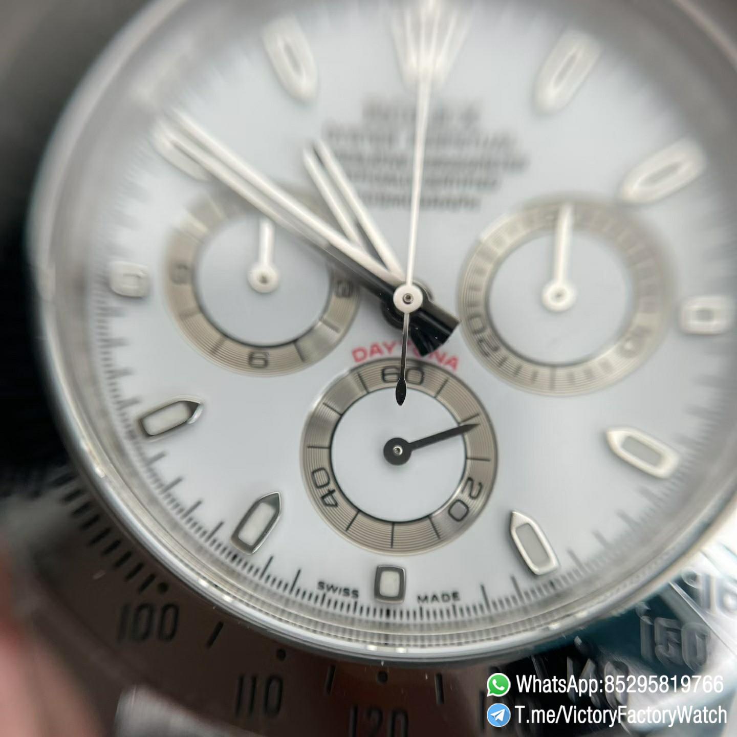 Victory Factory Watch Daytona 116520 White Dial 904L Steel Case and Bezel Oyster Bracelet DD4130 Movement 08 Victory Factory Watch Daytona 116520 White Dial 904L Steel Case and Bezel Oyster Bracelet DD4130 Movement 08