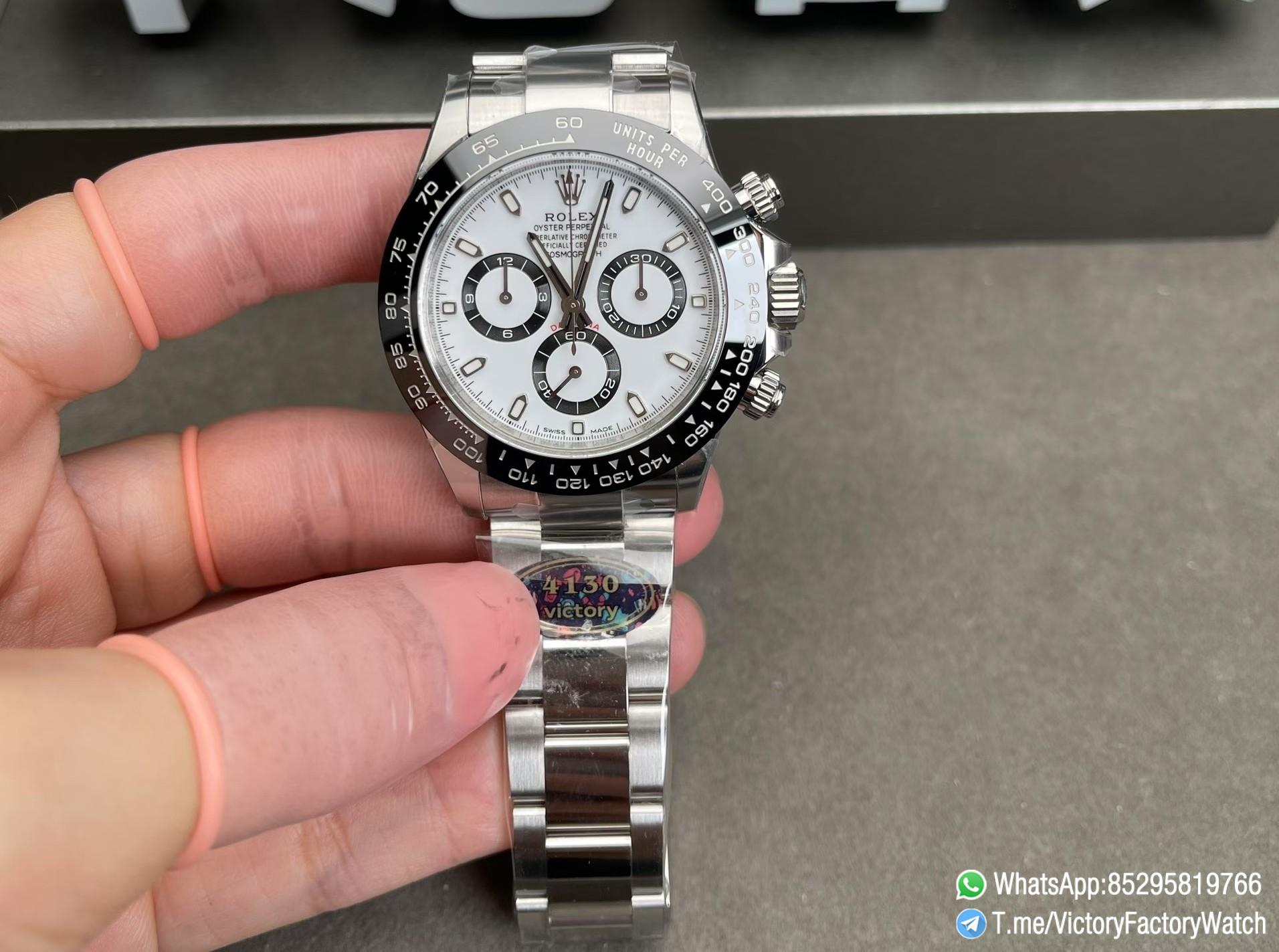 Victory Factory Watch Daytona Panda Ref 116500 White Dial Black Ceramic Bezel 904L Steel Case and Bracelet DanDong 4130 Calibre 01 Victory Factory Watch Daytona Panda Ref 116500 White Dial Black Ceramic Bezel 904L Steel Case and Bracelet DanDong 4130 Calibre 01