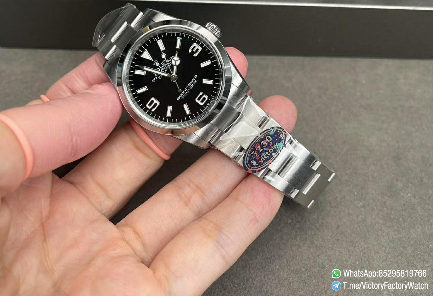Victory Factory Watch Explorer 124270 36mm Black Dial 904L Steel Case Oyster Bracelet DanDong 3230 Movement 02 Victory Factory Watch Explorer 124270 36mm Black Dial 904L Steel Case Oyster Bracelet DanDong 3230 Movement 02