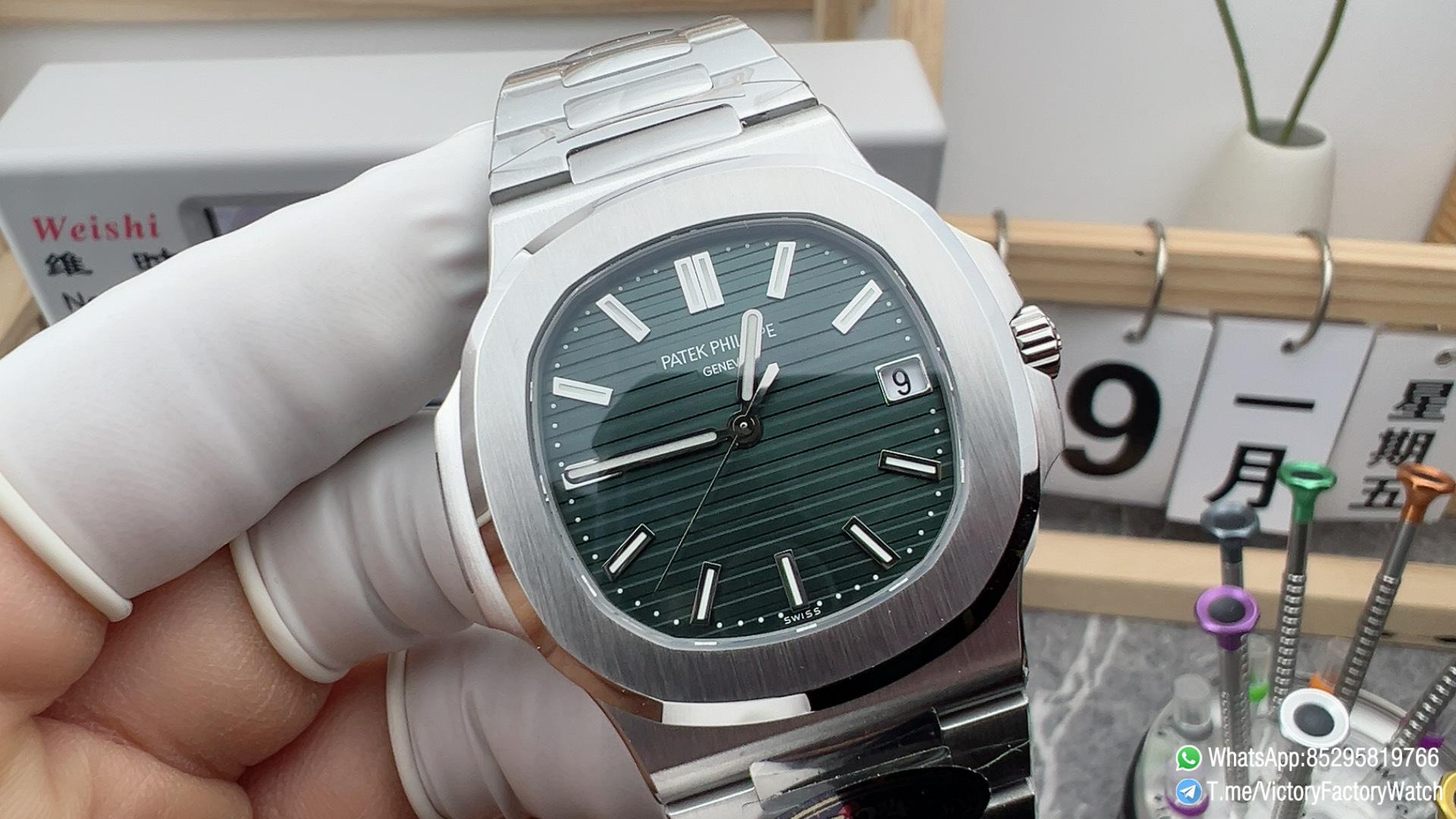 Victory Factory Watch Nautilus 5711 Ultrathin 8.3mm Green Dial Steel Case and Bracelet DanDong Super Clone 324 Movement 01 Victory Factory Watch Nautilus 5711 Ultrathin 8.3mm Green Dial Steel Case and Bracelet DanDong Super Clone 324 Movement 01