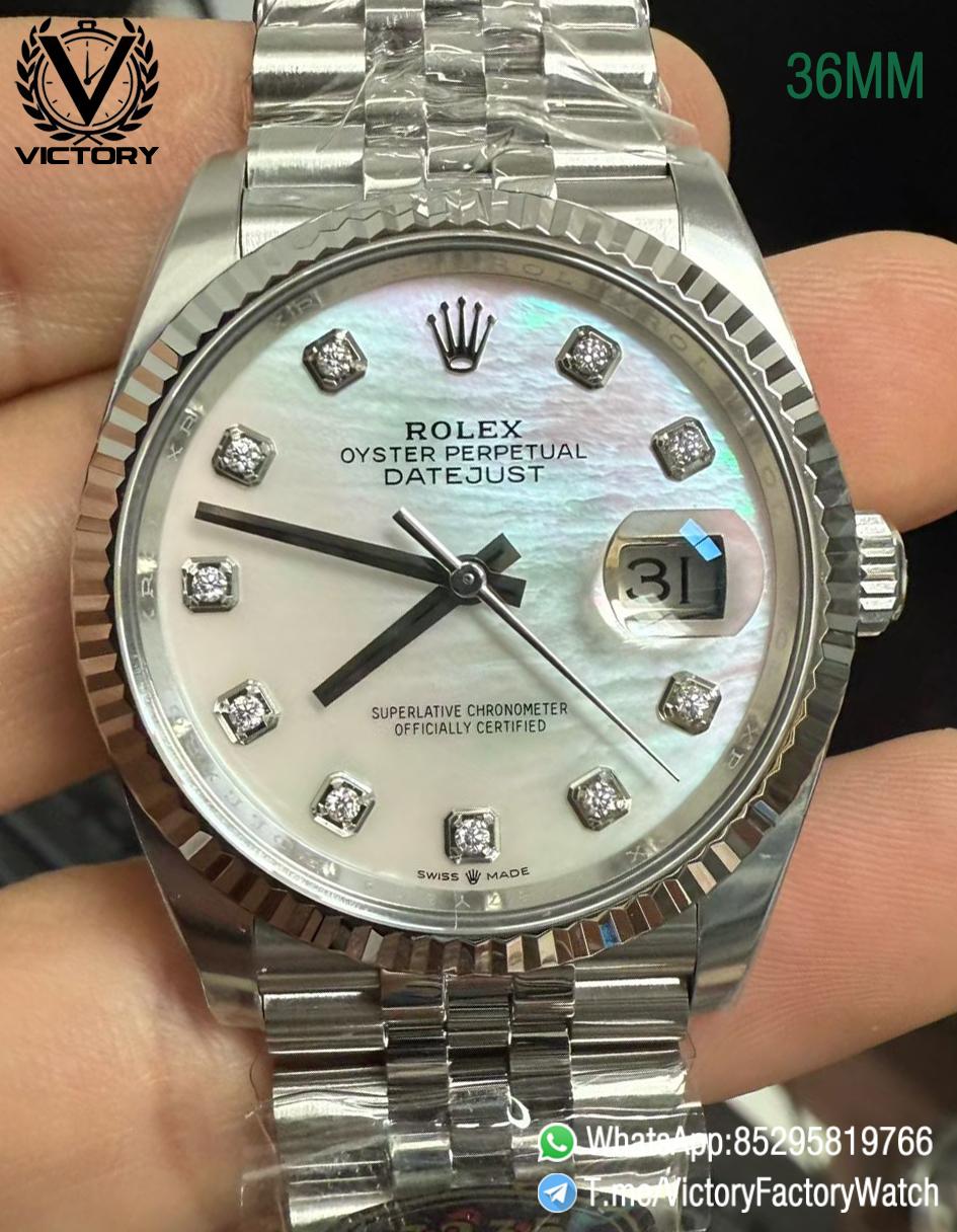 Victory Factory Watch VF DateJust 36MM 126234 MOP Diamond Set Dial Jubilee Bracelet DanDong 3235 Movement 000 Victory Factory Watch VF DateJust 36MM 126234 MOP Diamond Set Dial Jubilee Bracelet DanDong 3235 Movement 000