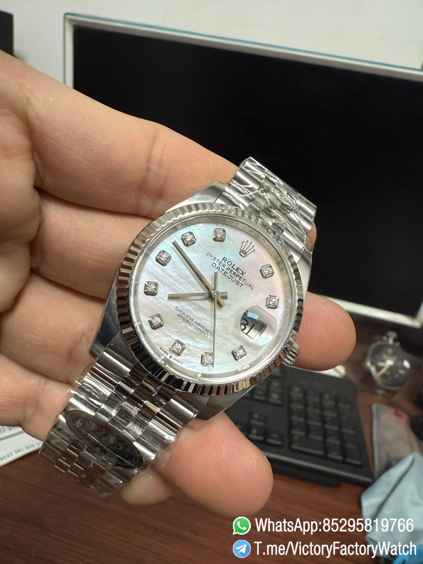 Victory Factory Watch VF DateJust 36MM 126234 MOP Diamond Set Dial Jubilee Bracelet DanDong 3235 Movement 03 Victory Factory Watch VF DateJust 36MM 126234 MOP Diamond Set Dial Jubilee Bracelet DanDong 3235 Movement 03