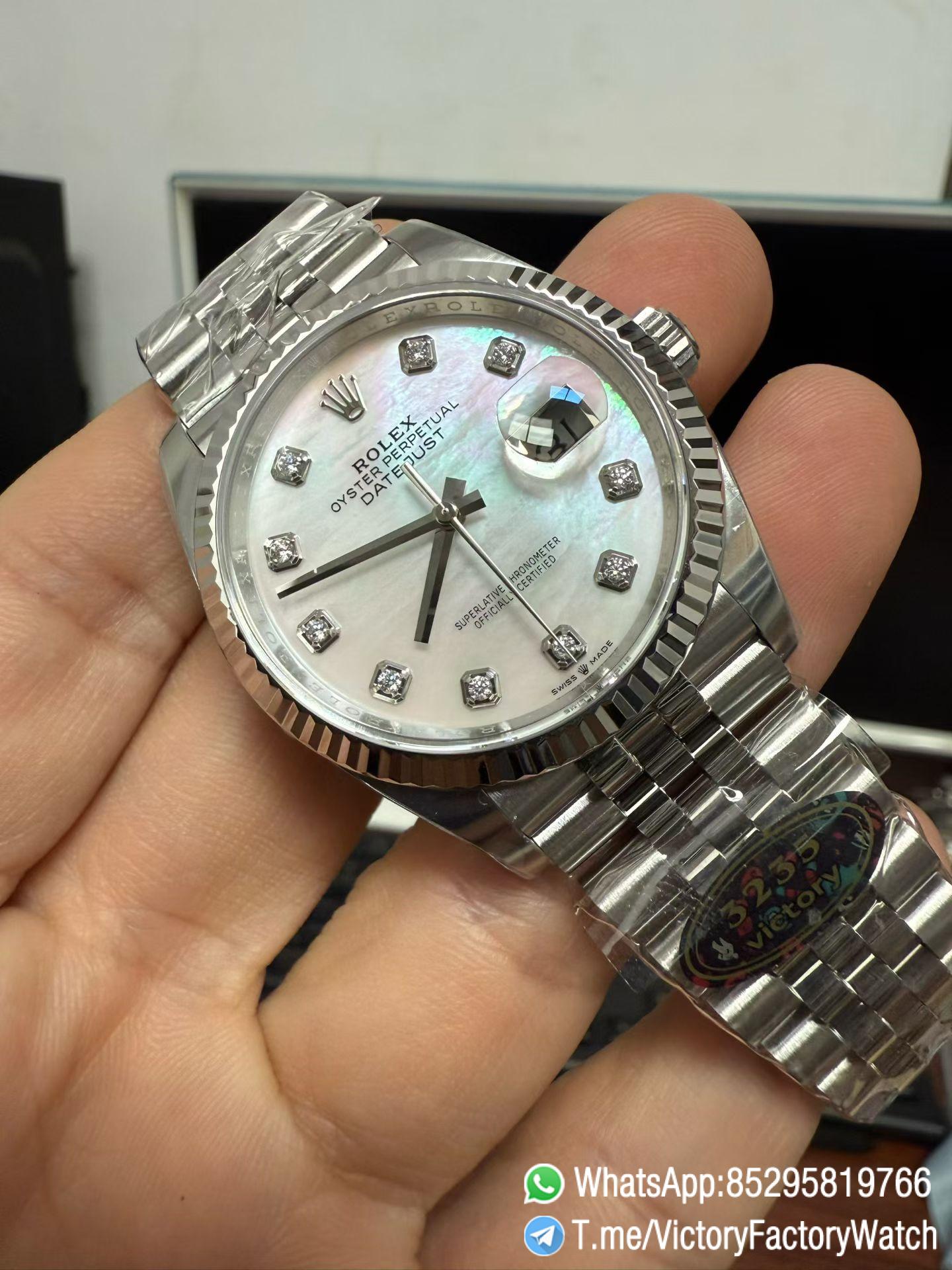 Victory Factory Watch VF DateJust 36MM 126234 MOP Diamond Set Dial Jubilee Bracelet DanDong 3235 Movement 04 Victory Factory Watch VF DateJust 36MM 126234 MOP Diamond Set Dial Jubilee Bracelet DanDong 3235 Movement 04