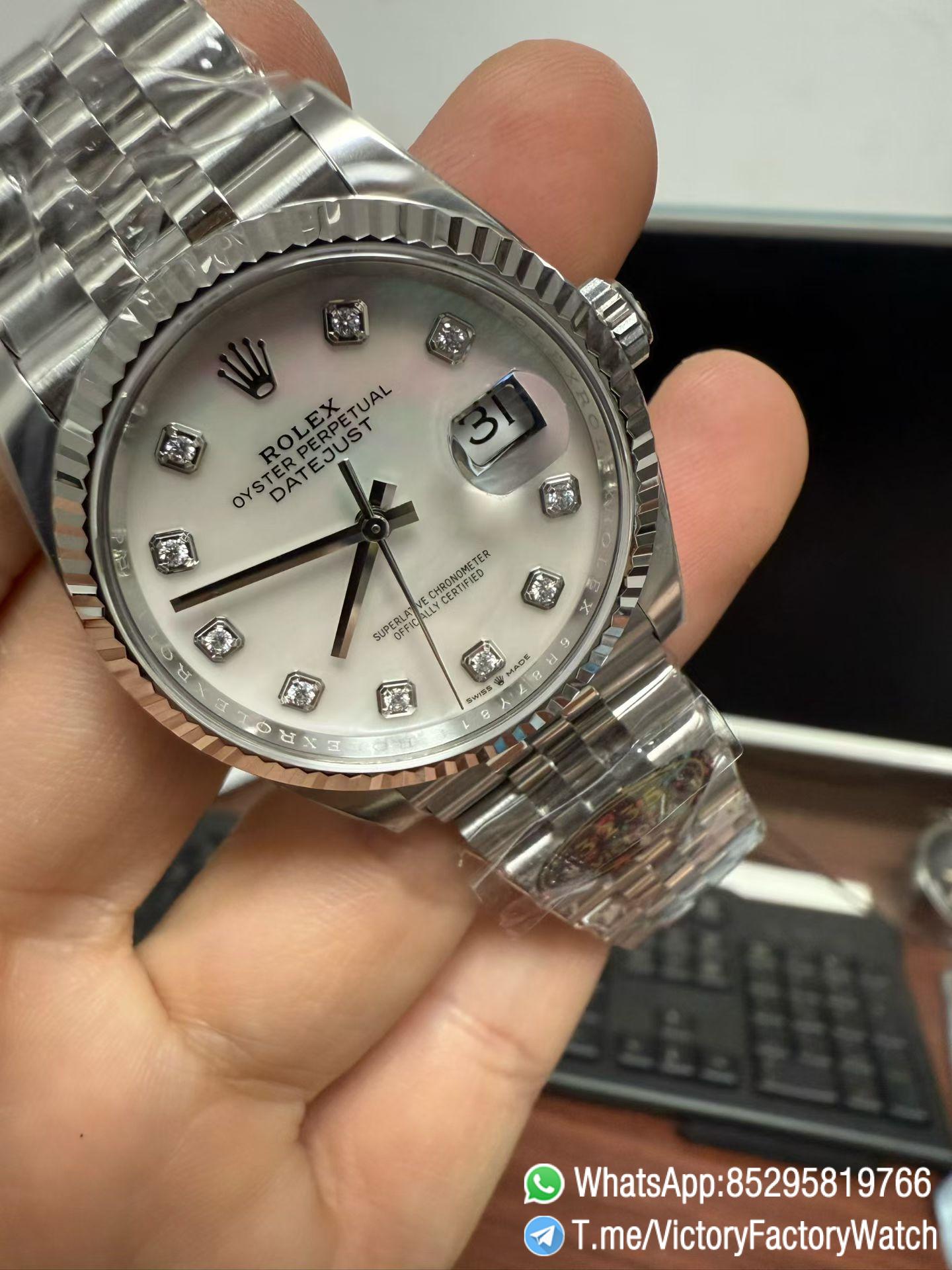 Victory Factory Watch VF DateJust 36MM 126234 MOP Diamond Set Dial Jubilee Bracelet DanDong 3235 Movement 05 Victory Factory Watch VF DateJust 36MM 126234 MOP Diamond Set Dial Jubilee Bracelet DanDong 3235 Movement 05