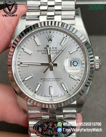 Victory Factory Watch VF DateJust 36MM 126234 Silver Dial Jubilee Bracelet DanDong 3235 Movement 00