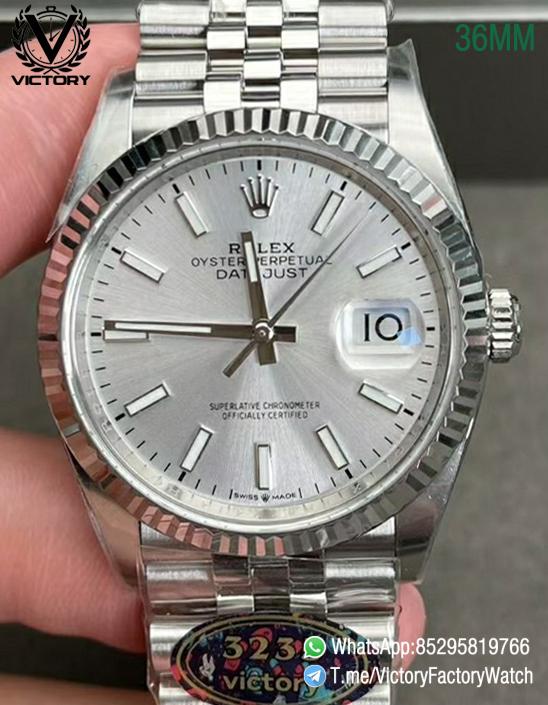Victory Factory Watch VF DateJust 36MM 126234 Silver Dial Jubilee Bracelet DanDong 3235 Movement 00 Victory Factory Watch VF DateJust 36MM 126234 Silver Dial Jubilee Bracelet DanDong 3235 Movement 00