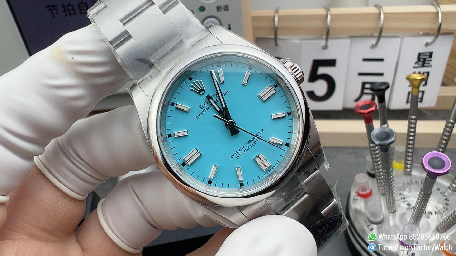 Victory Factory Watch VF Oyster Perpetual REF 126000 36mm Tiffany Blue Dial DanDong 3230 Movement 01 Victory Factory Watch VF Oyster Perpetual REF 126000 36mm Tiffany Blue Dial DanDong 3230 Movement 01