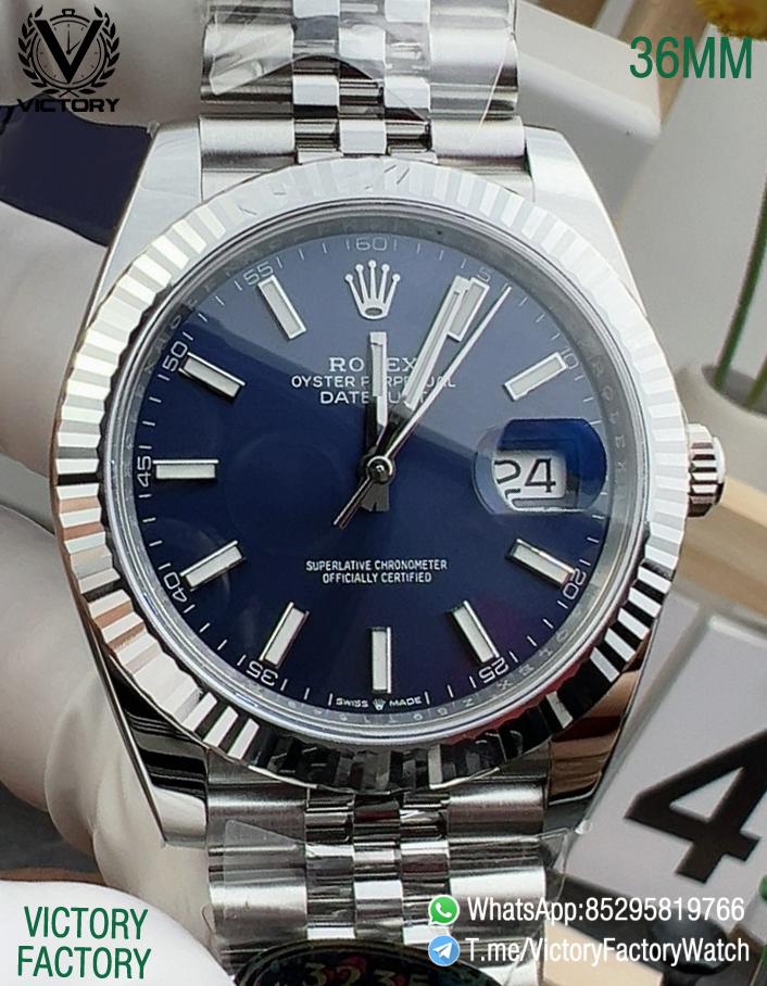 Victory Factory Watch VF Rolex DateJust 36MM 126234 Bright Blue Dial Jubilee Bracelet DanDong 3235 Movement 0000 Victory Factory Watch VF Rolex DateJust 36MM 126234 Bright Blue Dial Jubilee Bracelet DanDong 3235 Movement 0000
