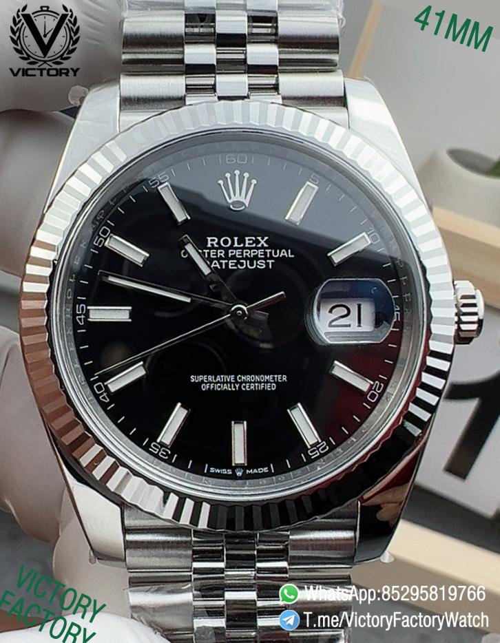 Victory Factory Watch VF Rolex DateJust 41MM 126334 Black Dial Jubilee Bracelet DanDong 3235 Movement 00 Victory Factory Watch VF Rolex DateJust 41MM 126334 Black Dial Jubilee Bracelet DanDong 3235 Movement 00