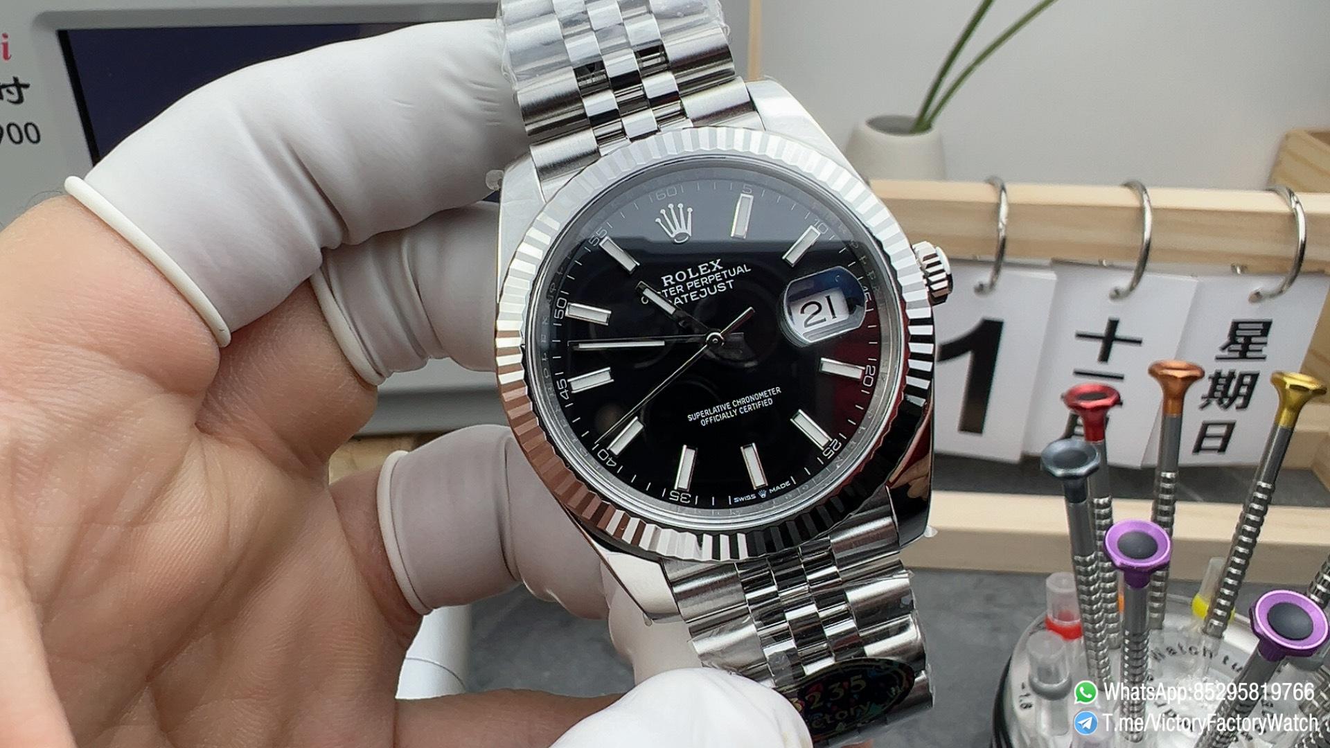 Victory Factory Watch VF Rolex DateJust 41MM 126334 Black Dial Jubilee Bracelet DanDong 3235 Movement 01 Victory Factory Watch VF Rolex DateJust 41MM 126334 Black Dial Jubilee Bracelet DanDong 3235 Movement 01