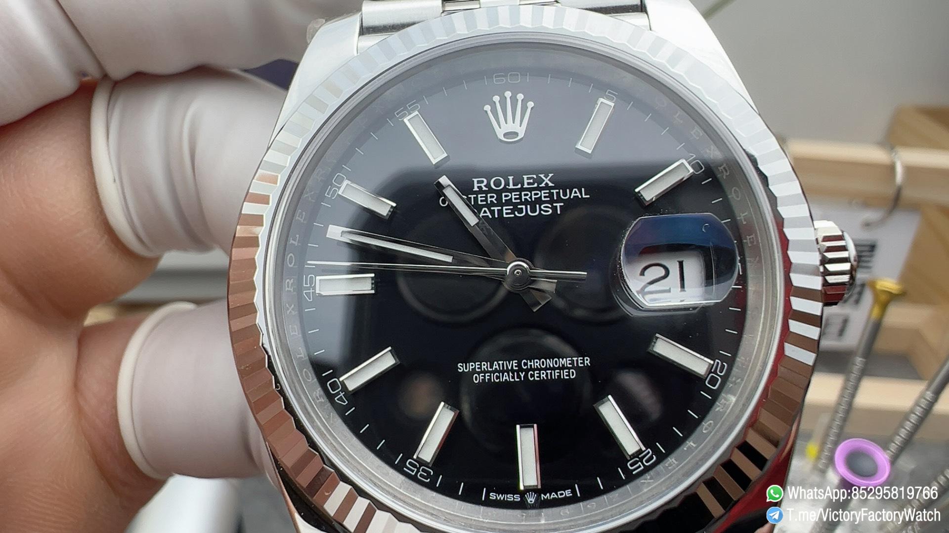 Victory Factory Watch VF Rolex DateJust 41MM 126334 Black Dial Jubilee Bracelet DanDong 3235 Movement 02 Victory Factory Watch VF Rolex DateJust 41MM 126334 Black Dial Jubilee Bracelet DanDong 3235 Movement 02