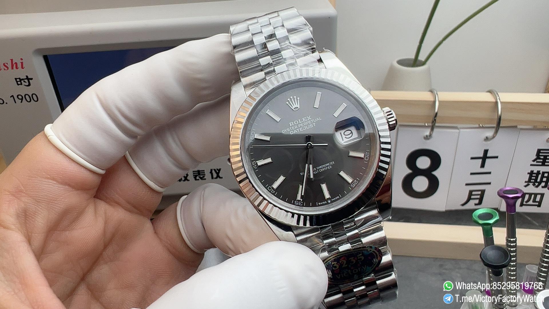 Victory Factory Watch VF Rolex DateJust 41MM 126334 Slate Dial Jubilee Bracelet DanDong 3235 Movement 01 Victory Factory Watch VF Rolex DateJust 41MM 126334 Slate Dial Jubilee Bracelet DanDong 3235 Movement 01