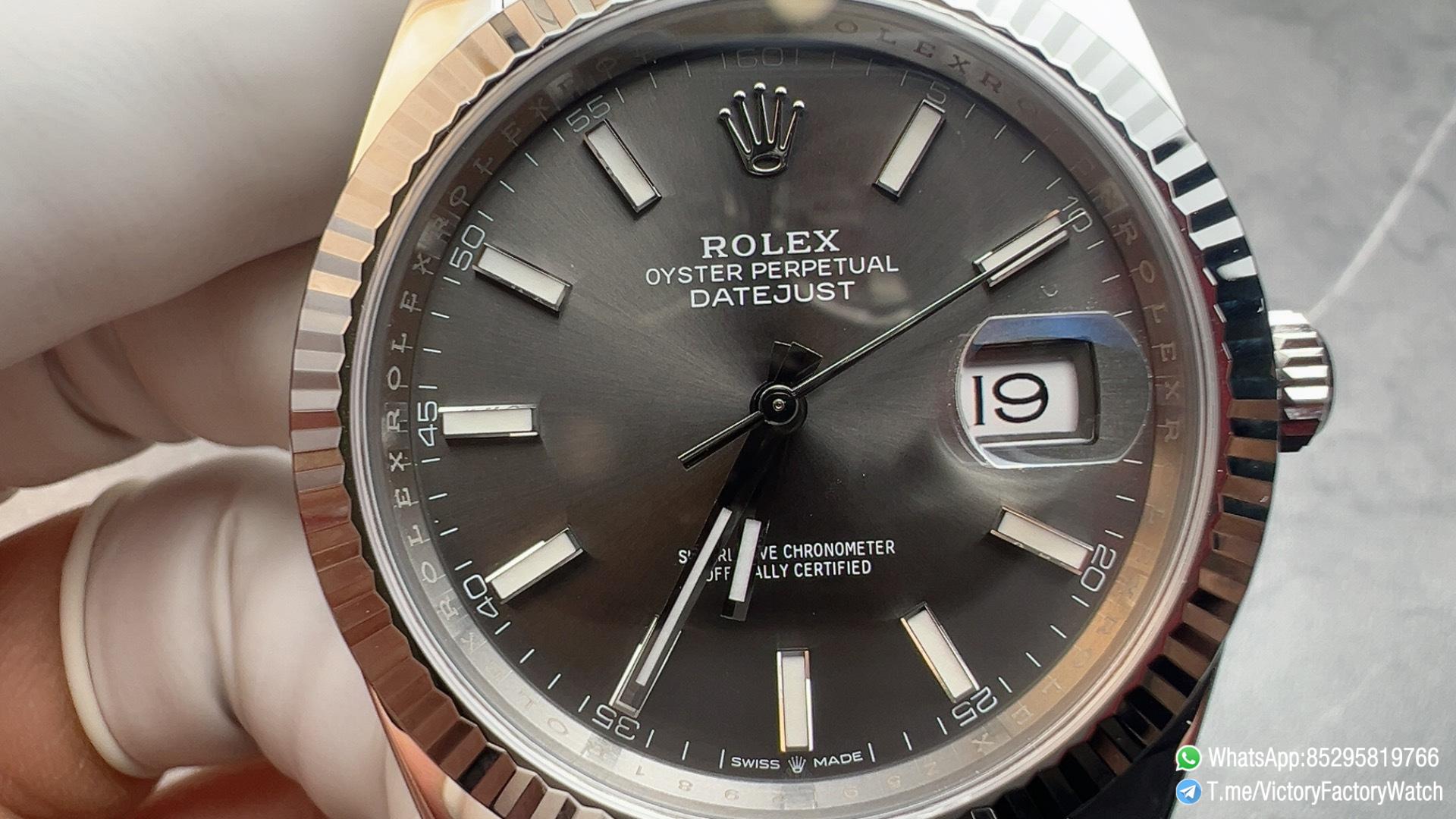 Victory Factory Watch VF Rolex DateJust 41MM 126334 Slate Dial Jubilee Bracelet DanDong 3235 Movement 02 Victory Factory Watch VF Rolex DateJust 41MM 126334 Slate Dial Jubilee Bracelet DanDong 3235 Movement 02