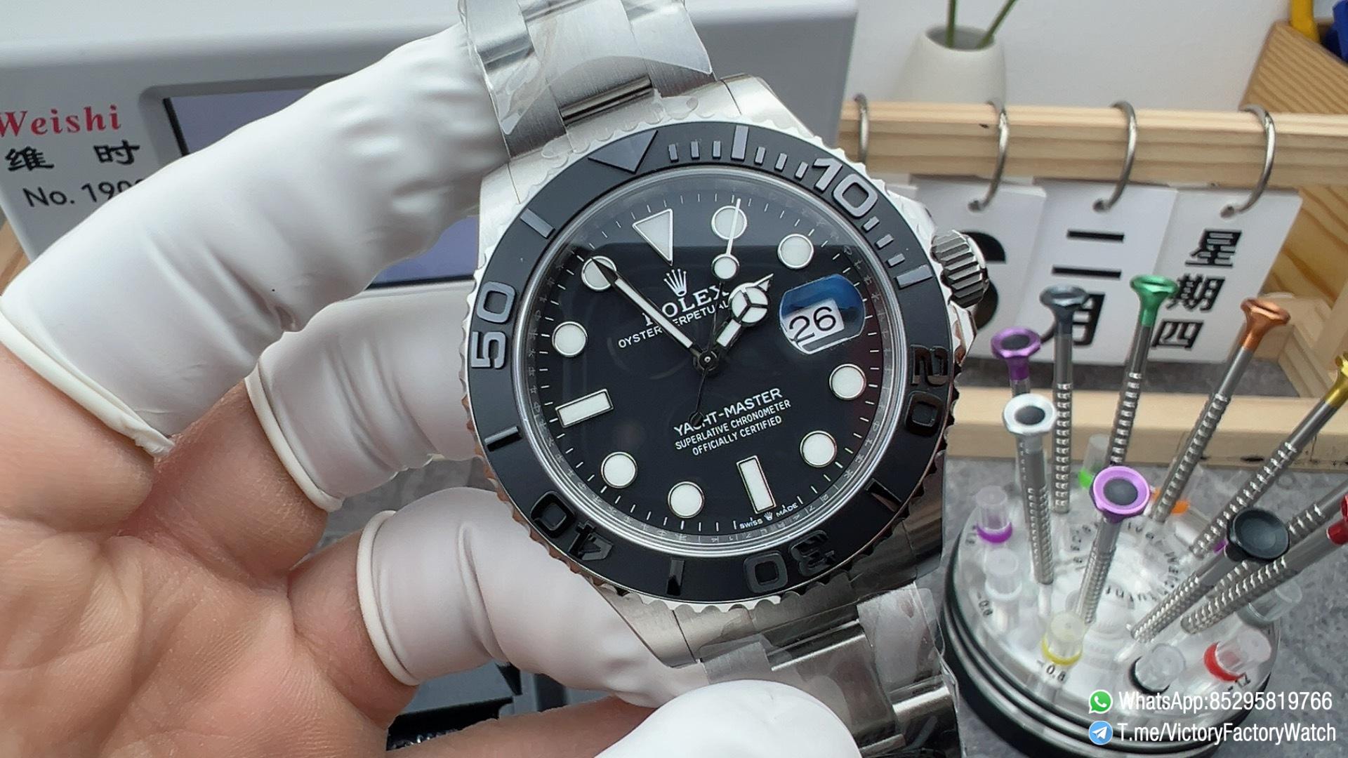 Victory Factory Watch Yacht Master II 226627 Titanium Metal Black Dial Black Ceramic Bezel Blue Luminous Hour Markers DanDong 3235 Movement 01 Victory Factory Watch Yacht Master II 226627 Titanium Metal Black Dial Black Ceramic Bezel Blue Luminous Hour Markers DanDong 3235 Movement 01