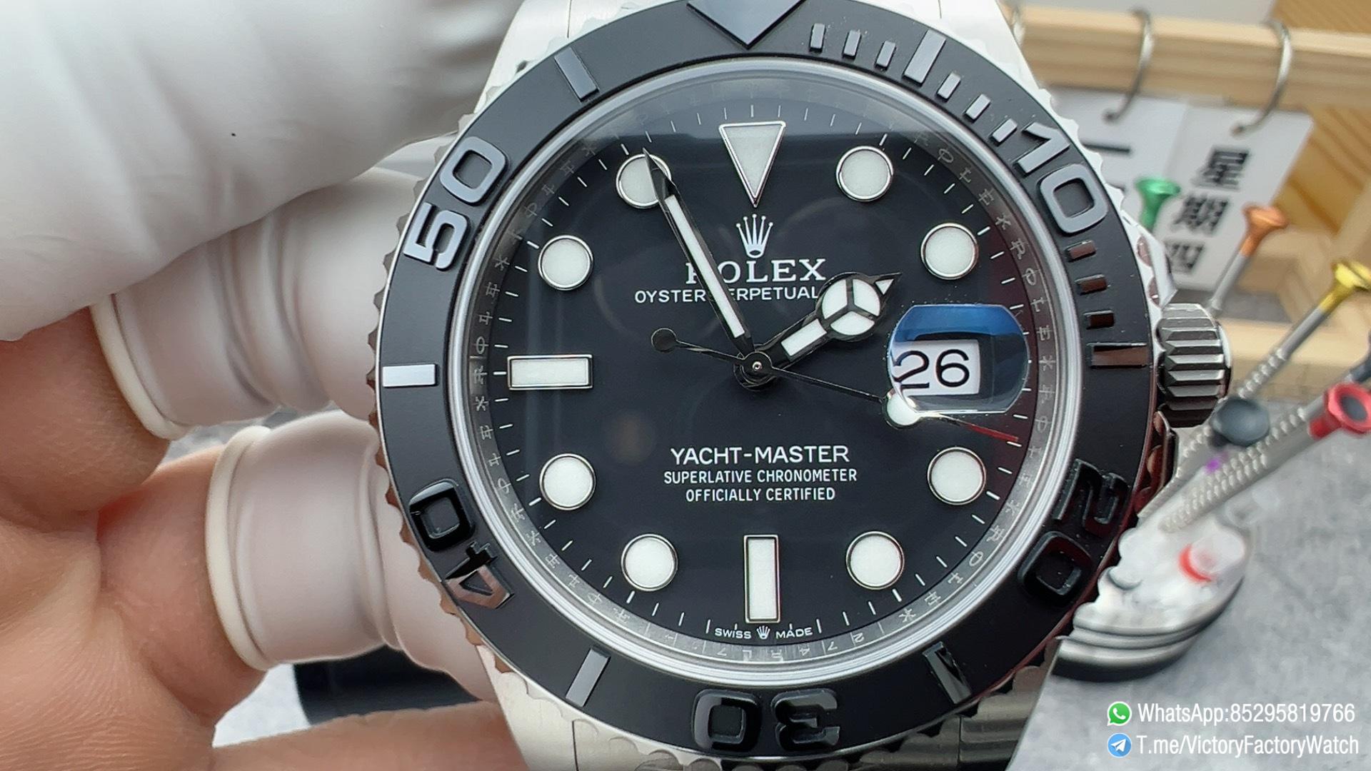 Victory Factory Watch Yacht Master II 226627 Titanium Metal Black Dial Black Ceramic Bezel Blue Luminous Hour Markers DanDong 3235 Movement 02 Victory Factory Watch Yacht Master II 226627 Titanium Metal Black Dial Black Ceramic Bezel Blue Luminous Hour Markers DanDong 3235 Movement 02
