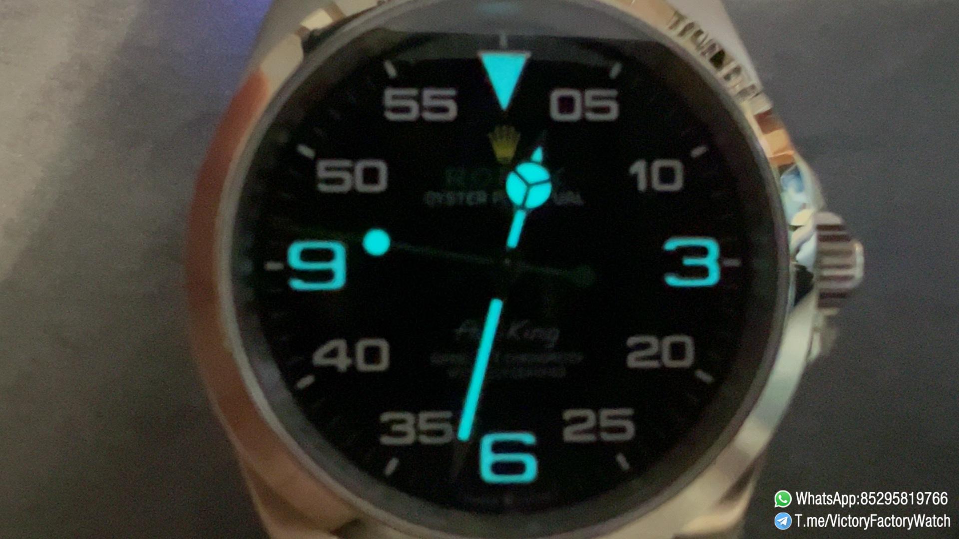 Victory Factory Watches Air King 126900 904L Steel Case Bracelet Black Dial Green Second Hand DD 3230 Calibre 09 Victory Factory Watches Air King 126900 904L Steel Case Bracelet Black Dial Green Second Hand DD 3230 Calibre 09