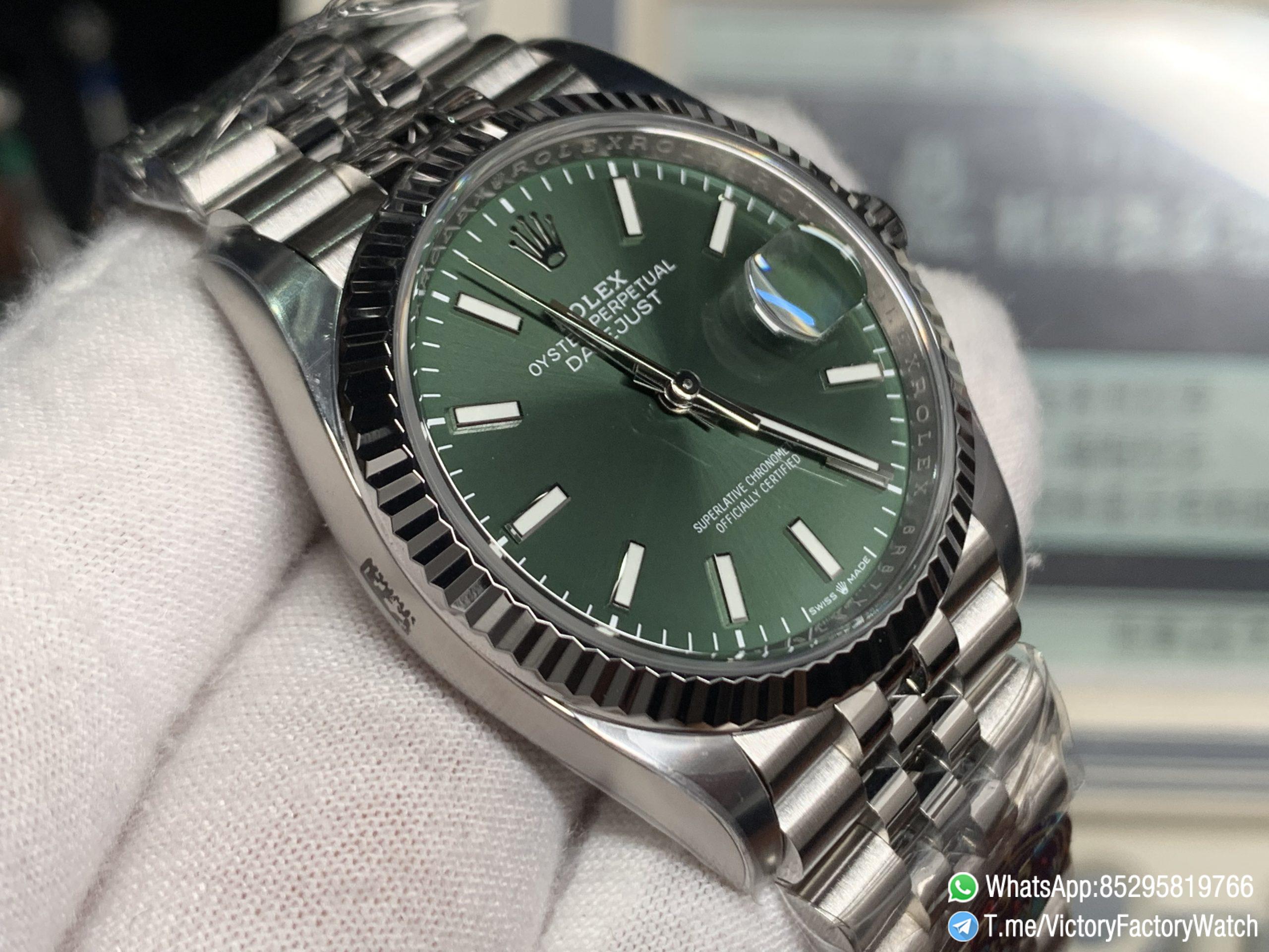 Victory Factory Watch DateJust 36 Ref 126234 Mint Green Dial Fluted Bezel 904L Steel Metal Case and Jubilee Bracelet DD3235 Movement 03 Victory Factory Watch DateJust 36 Ref 126234 Mint Green Dial Fluted Bezel 904L Steel Metal Case and Jubilee Bracelet DD3235 Movement 03