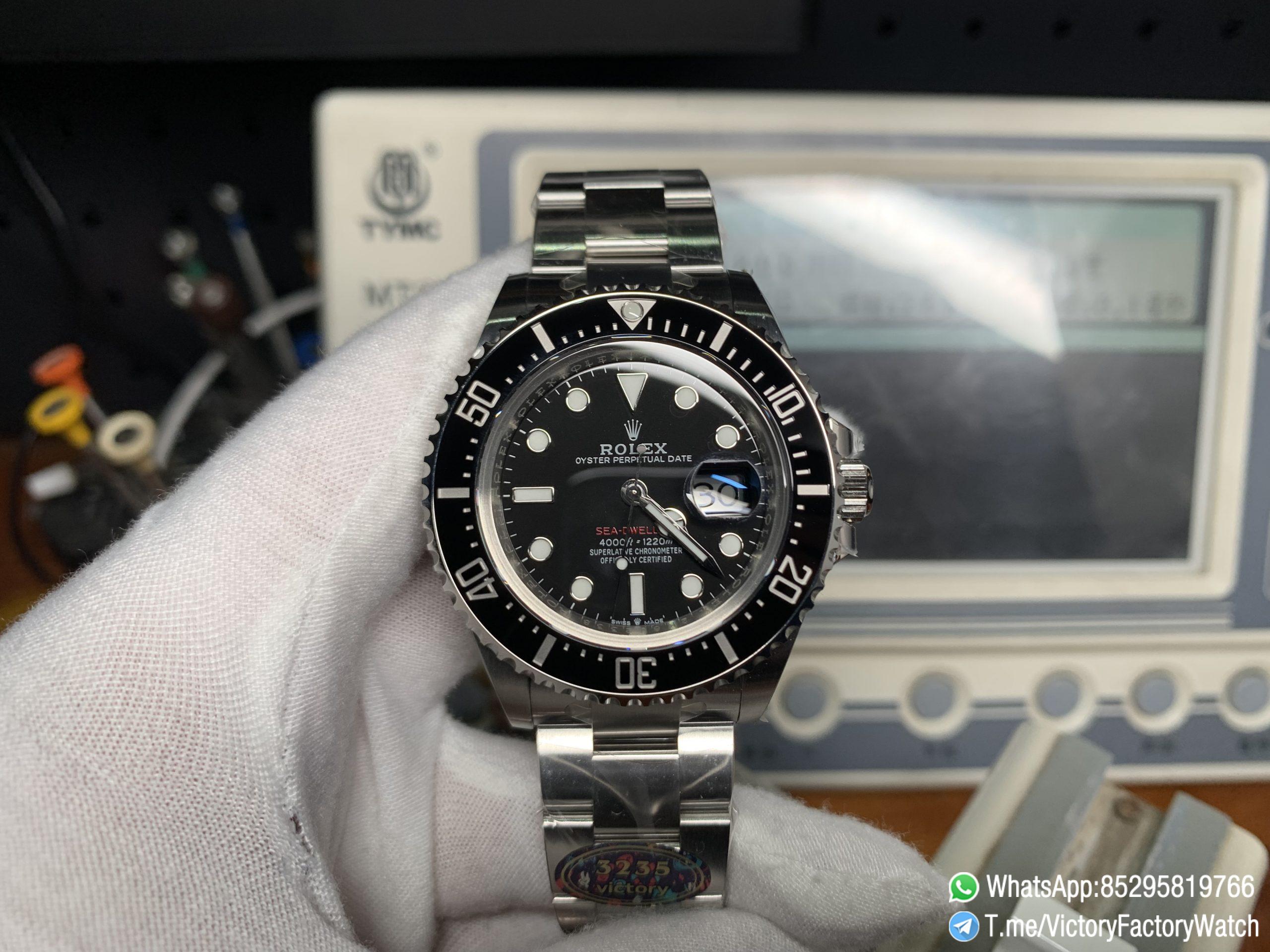 Victory Factory Watch Red Sea Dweller 43 Ref 126600 Black Dial Black Ceramic Bezel 904L Steel Case and Bracelet DD3235 Calibre 01 Victory Factory Watch Red Sea Dweller 43 Ref 126600 Black Dial Black Ceramic Bezel 904L Steel Case and Bracelet DD3235 Calibre 01