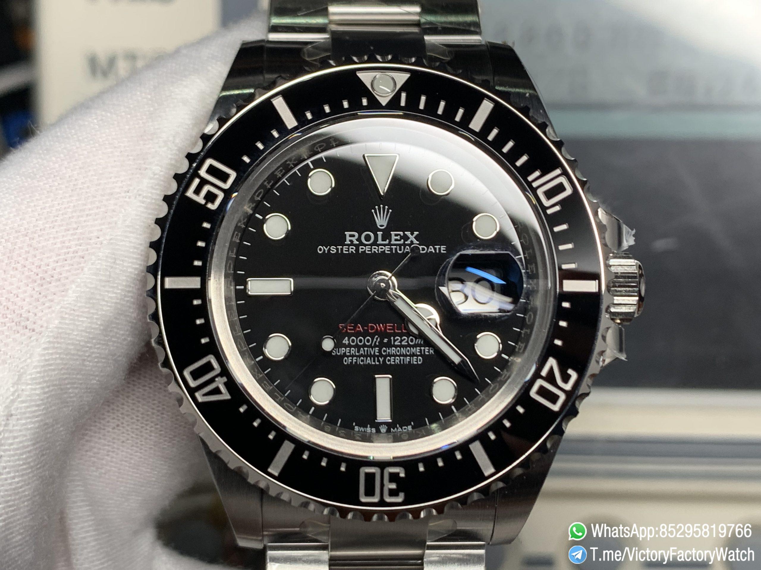 Victory Factory Watch Red Sea Dweller 43 Ref 126600 Black Dial Black Ceramic Bezel 904L Steel Case and Bracelet DD3235 Calibre 02 Victory Factory Watch Red Sea Dweller 43 Ref 126600 Black Dial Black Ceramic Bezel 904L Steel Case and Bracelet DD3235 Calibre 02