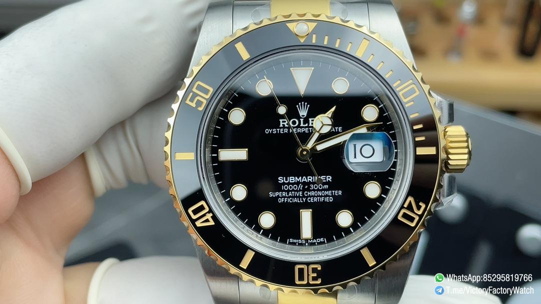 Victory Factory Watch Submariner 40 Ref 116613LN Black Dial Black Ceramic Bezel Yellow Gold and Steel Oyster Bracelet DD3135 Movement 02 Victory Factory Watch Submariner 40 Ref 116613LN Black Dial Black Ceramic Bezel Yellow Gold and Steel Oyster Bracelet DD3135 Movement 02