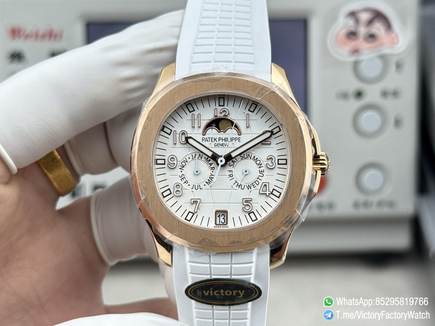 Victory Factory Watches Aquanaut Annual Calendar 5261R Rose Gold Case Complicated White Dial DanDong 324 Movement 01 Victory Factory Watches Aquanaut Annual Calendar 5261R Rose Gold Case Complicated White Dial DanDong 324 Movement 01