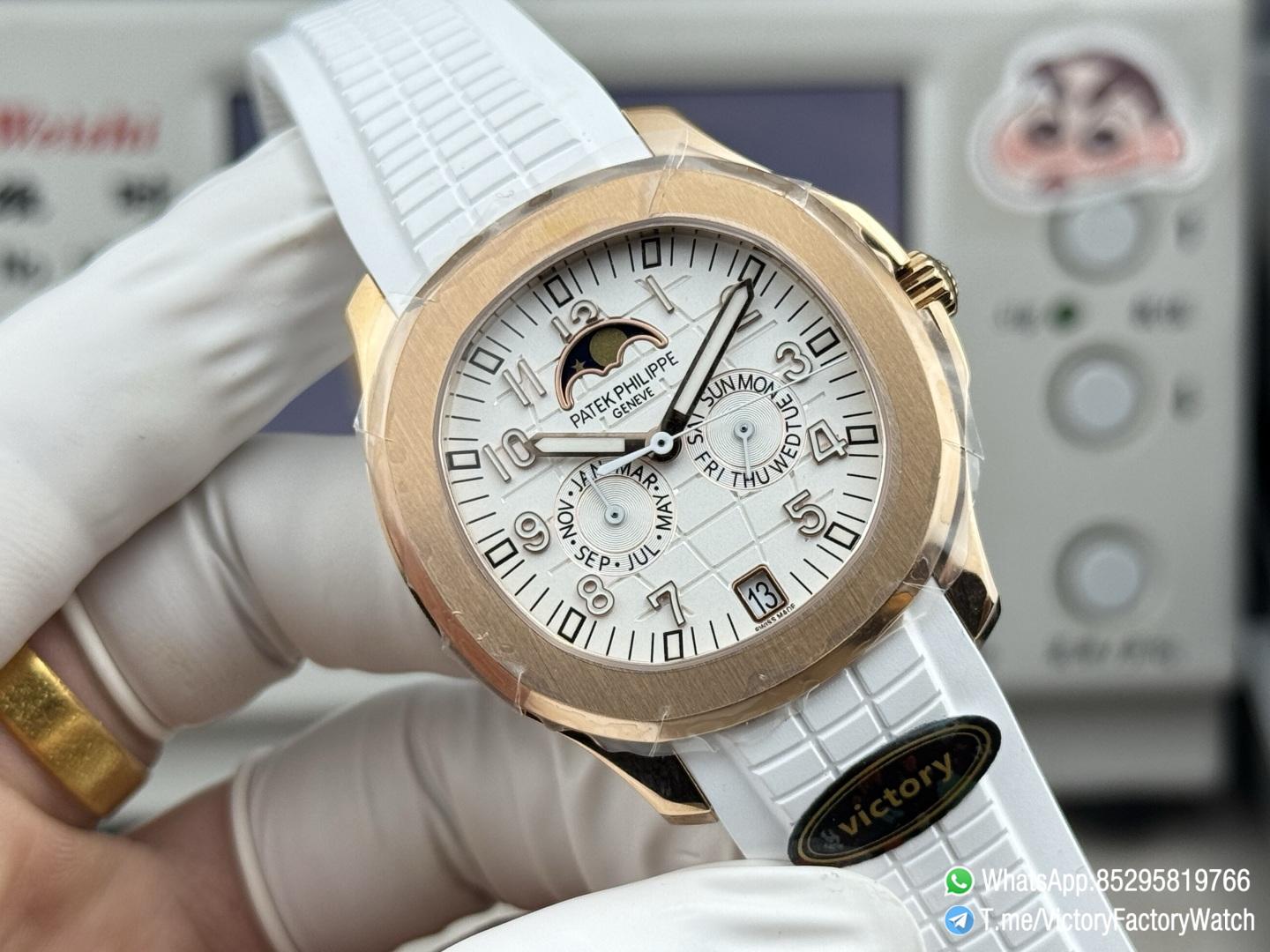 Victory Factory Watches Aquanaut Annual Calendar 5261R Rose Gold Case Complicated White Dial DanDong 324 Movement 02 Victory Factory Watches Aquanaut Annual Calendar 5261R Rose Gold Case Complicated White Dial DanDong 324 Movement 02