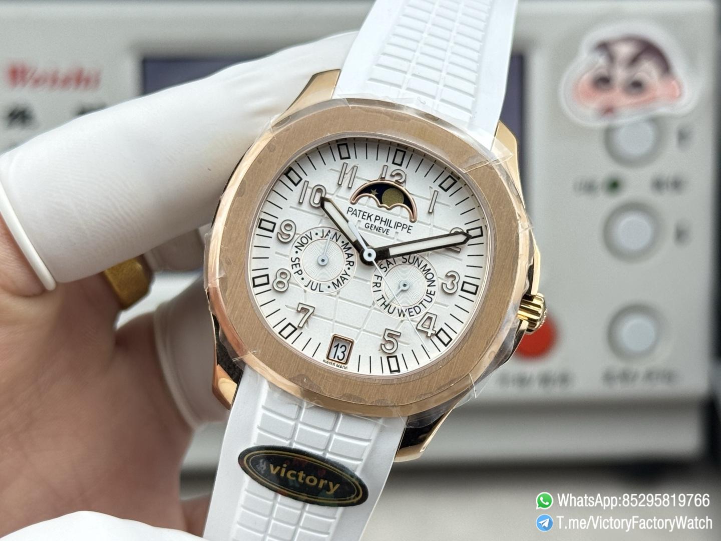 Victory Factory Watches Aquanaut Annual Calendar 5261R Rose Gold Case Complicated White Dial DanDong 324 Movement 03 Victory Factory Watches Aquanaut Annual Calendar 5261R Rose Gold Case Complicated White Dial DanDong 324 Movement 03