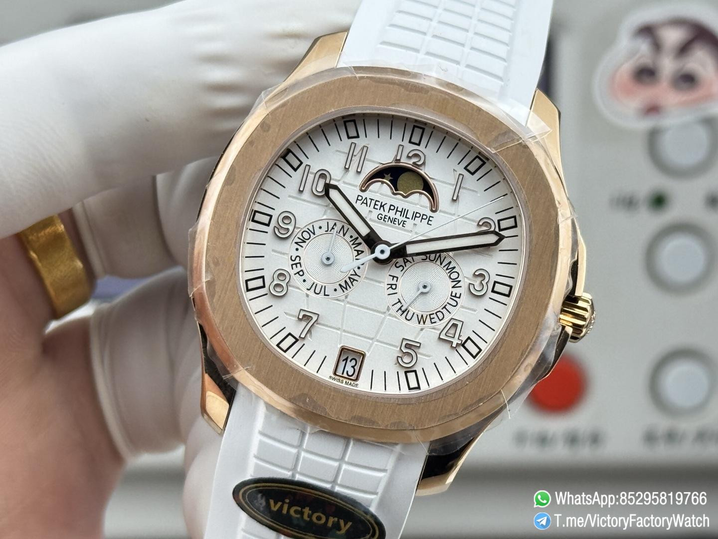Victory Factory Watches Aquanaut Annual Calendar 5261R Rose Gold Case Complicated White Dial DanDong 324 Movement 04 Victory Factory Watches Aquanaut Annual Calendar 5261R Rose Gold Case Complicated White Dial DanDong 324 Movement 04