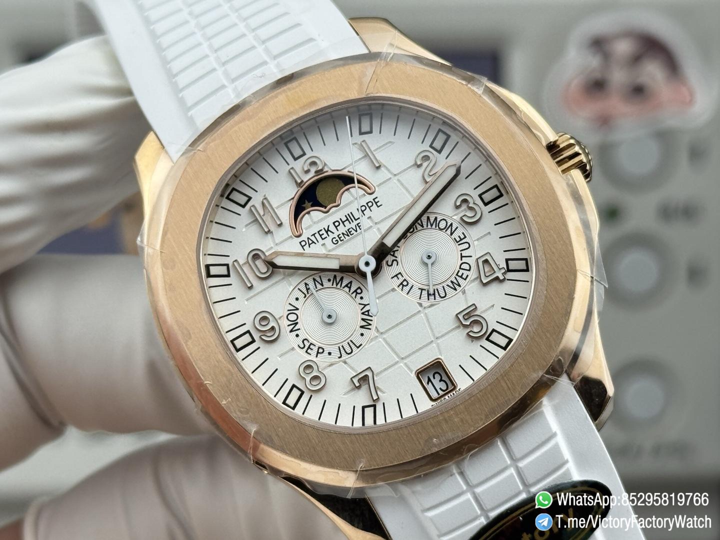 Victory Factory Watches Aquanaut Annual Calendar 5261R Rose Gold Case Complicated White Dial DanDong 324 Movement 05 Victory Factory Watches Aquanaut Annual Calendar 5261R Rose Gold Case Complicated White Dial DanDong 324 Movement 05