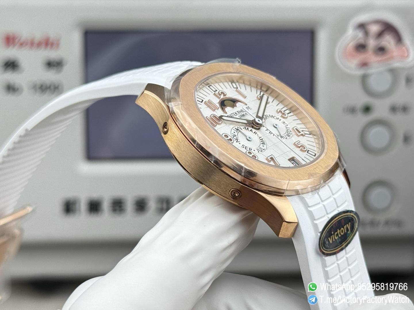 Victory Factory Watches Aquanaut Annual Calendar 5261R Rose Gold Case Complicated White Dial DanDong 324 Movement 06 Victory Factory Watches Aquanaut Annual Calendar 5261R Rose Gold Case Complicated White Dial DanDong 324 Movement 06