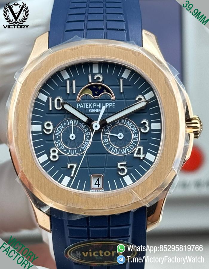Victory Factory Watches Rose Gold Aquanaut Annual Calendar 5261R Complicated Blue Dial DD324 Calibre 00 Victory Factory Watches Rose Gold Aquanaut Annual Calendar 5261R Complicated Blue Dial DD324 Calibre 00