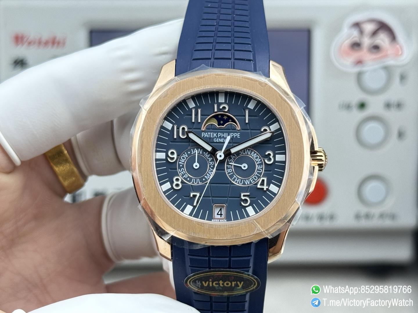 Victory Factory Watches Rose Gold Aquanaut Annual Calendar 5261R Complicated Blue Dial DD324 Calibre 01 Victory Factory Watches Rose Gold Aquanaut Annual Calendar 5261R Complicated Blue Dial DD324 Calibre 01