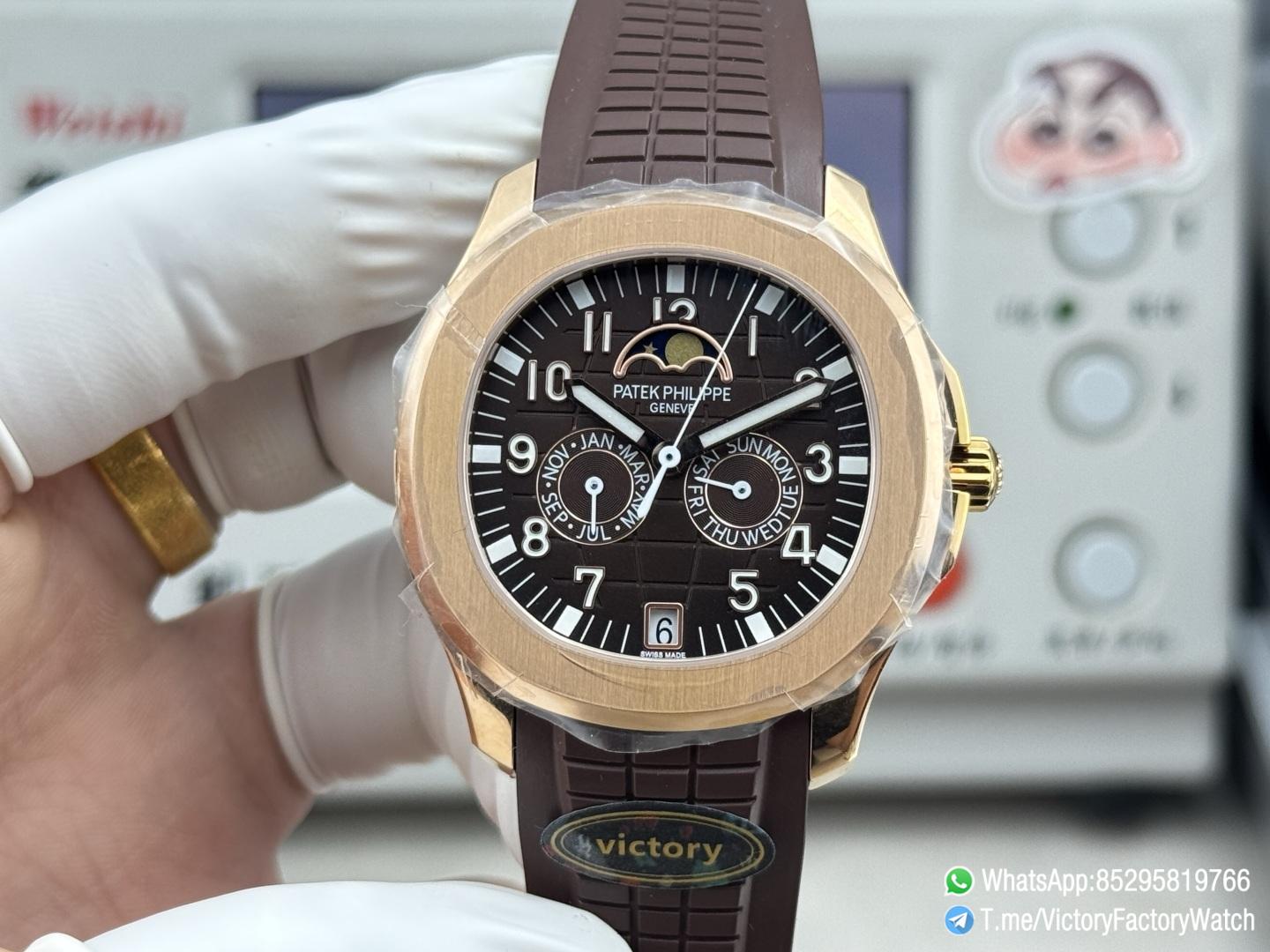 Victory Factory Watches Rose Gold Aquanaut Annual Calendar 5261R Complicated Brown Dial DD324 Calibre 01 Victory Factory Watches Rose Gold Aquanaut Annual Calendar 5261R Complicated Brown Dial DD324 Calibre 01
