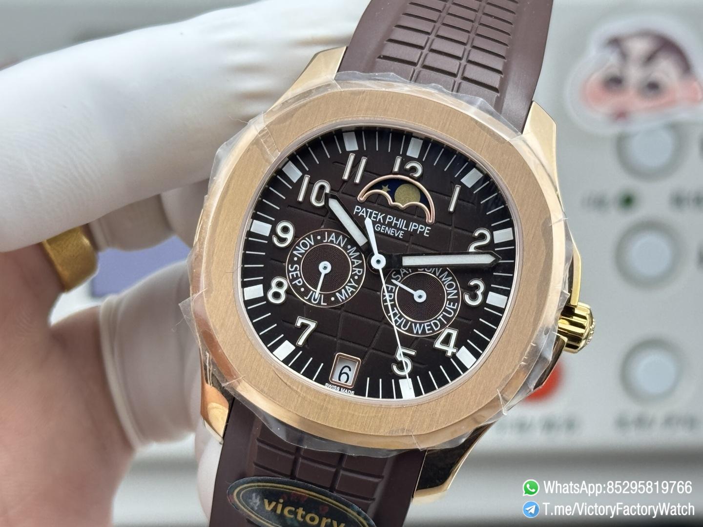 Victory Factory Watches Rose Gold Aquanaut Annual Calendar 5261R Complicated Brown Dial DD324 Calibre 05 Victory Factory Watches Rose Gold Aquanaut Annual Calendar 5261R Complicated Brown Dial DD324 Calibre 05